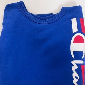 Champion Royal Blue Crewneck with Logo